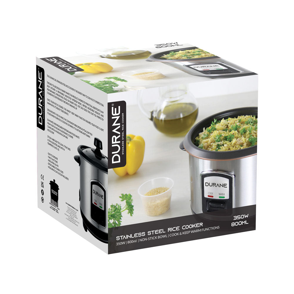 Durane Stainless Steel Rice Cooker 800ml
