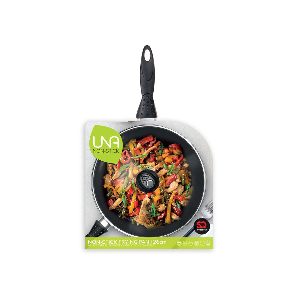 SQ Professional Una Nonstick Frying Pan with Lid 26cm