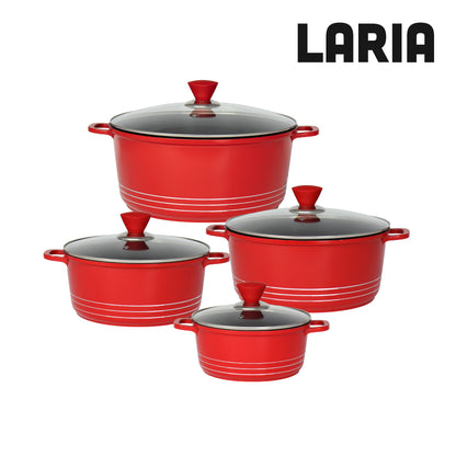 Laria Nonstick Die-cast Stockpot Red