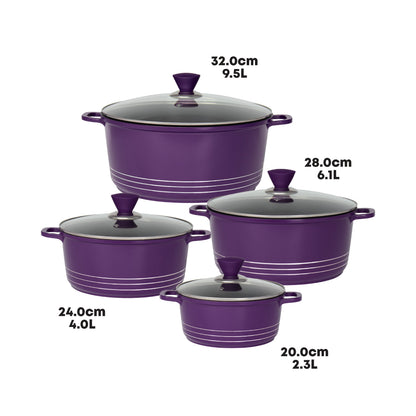 Laria Nonstick Die-cast Stockpot Purple