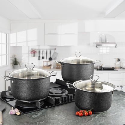 SQ Professional Epoque Stainless Steel Stockpot 3pc Set 26cm-30cm