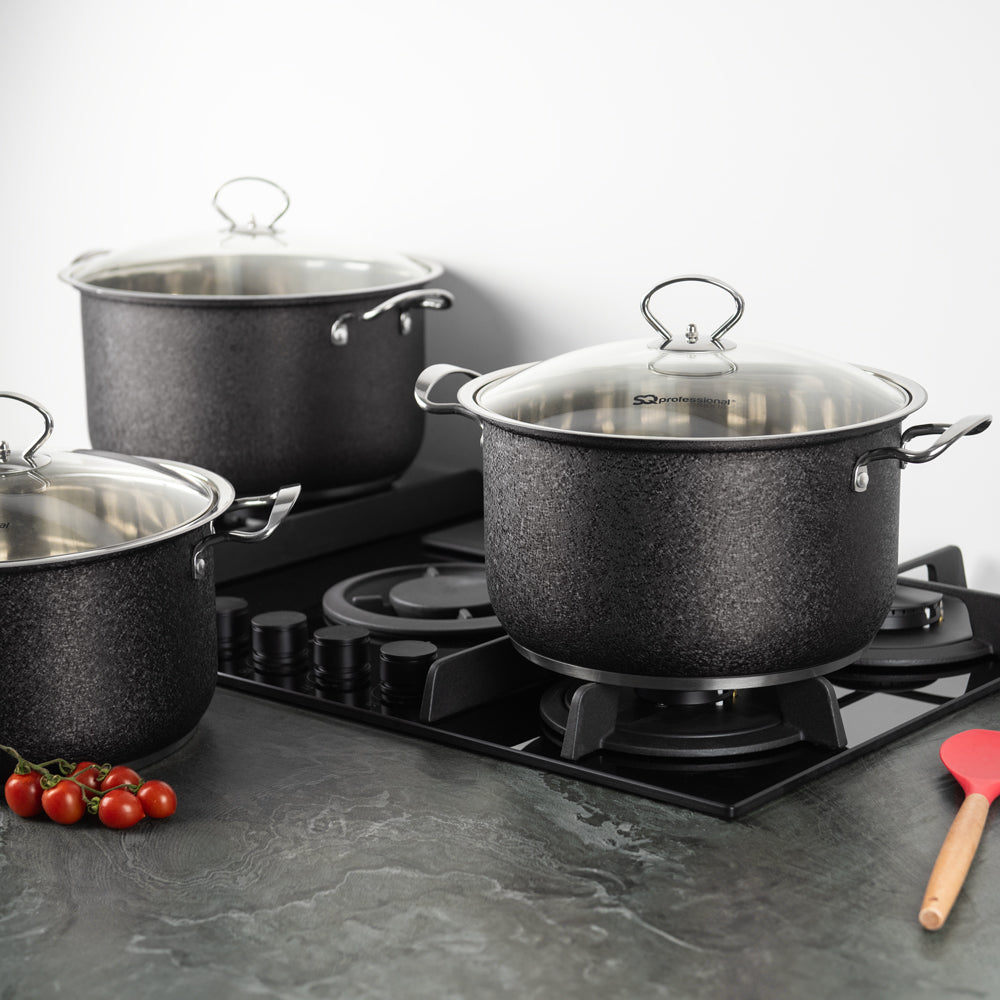 SQ Professional Epoque Stainless Steel Stockpot 3pc Set 26cm-30cm