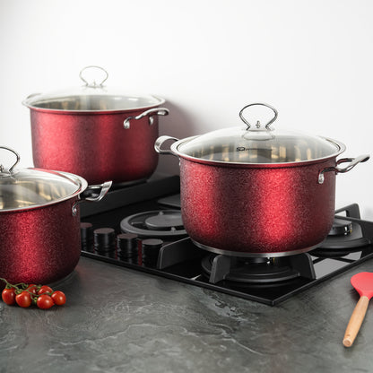 SQ Professional Epoque Stainless Steel Stockpot 3pc Set 26cm-30cm