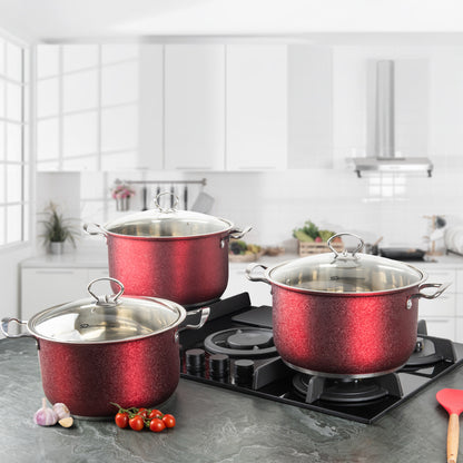 SQ Professional Epoque Stainless Steel Stockpot 3pc Set 26cm-30cm