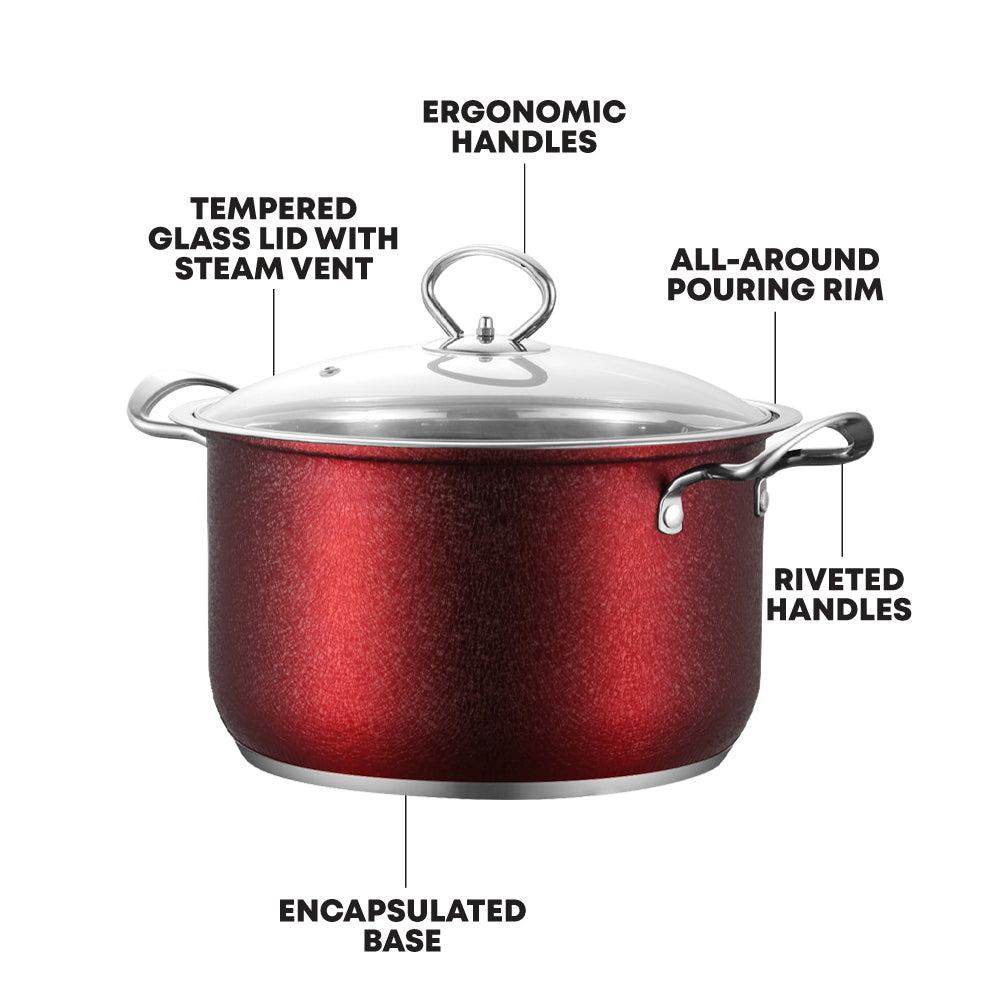 SQ Professional Epoque Stainless Steel Stockpot 3pc Set 26cm-30cm