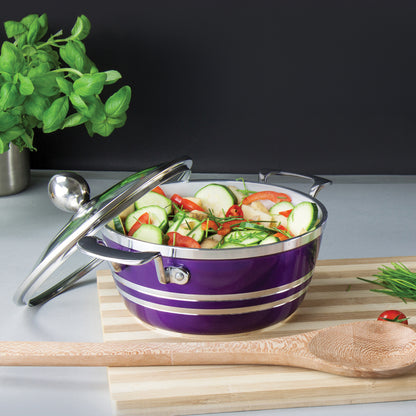 SQ Professional Metallic Die-cast Stockpot Purple Amethyst