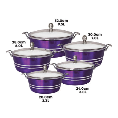 SQ Professional Metallic Die-cast Stockpot Purple Amethyst
