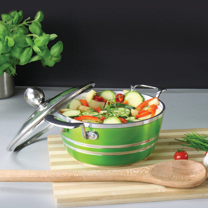 SQ Professional Metallic Die-cast Stockpot Green Emerald