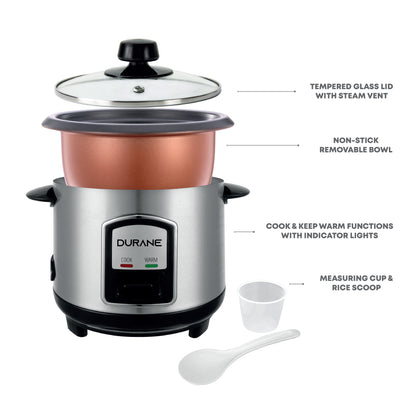 Durane Stainless Steel Rice Cooker 800ml
