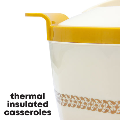 SQ Professional Insulated Hot Pot 3pc Set 1L-1.5L-2.5L Fionna Beige