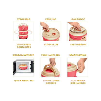 SQ Professional Venture Insulated Microwaveable Casserole Set 3x1.5L