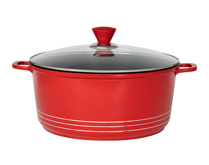 Laria Nonstick Die-cast Stockpot Red