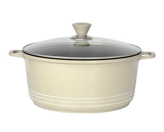 Laria Nonstick Die-cast Stockpot Cream