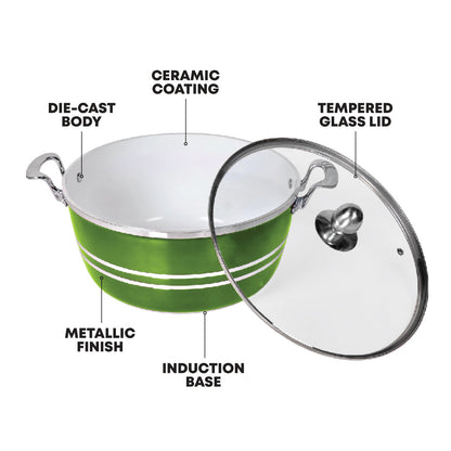 SQ Professional Metallic Die-cast Stockpot 5pc Set 20cm-32cm