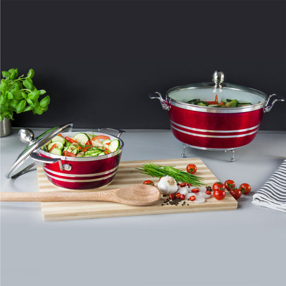 SQ Professional Metallic Die-cast Stockpot 5pc Set 20cm-32cm