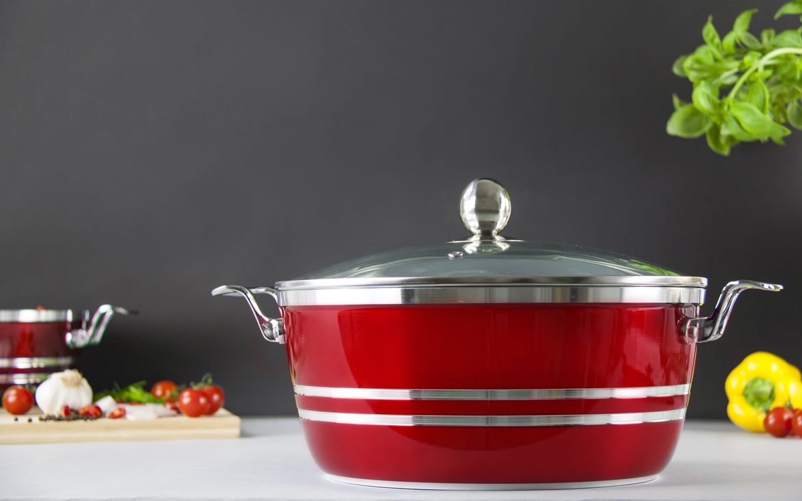 SQ Professional Metallic Die-cast Stockpot 5pc Set 20cm-32cm
